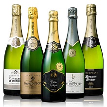【５８％ＯＦＦ】金賞入り！高級辛口シャンパーニュ飲み比べ豪華５本セット　第７弾