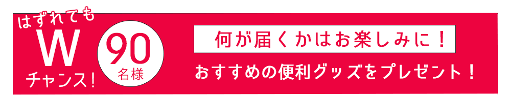 はずれてもWチャンス！
