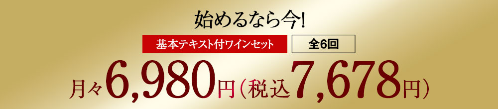 ついに実現！始めるなら今！月々6,980円(税込7,678円）全6回