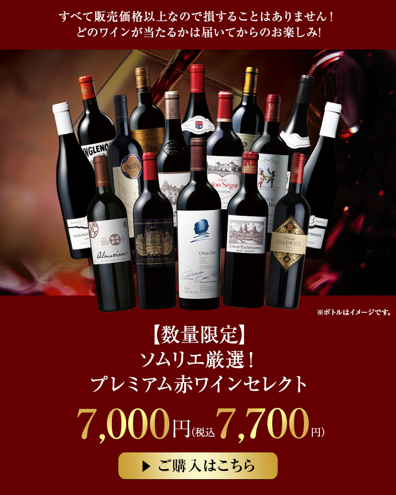 【数量限定】ソムリエ厳選！プレミアム赤ワインセレクト