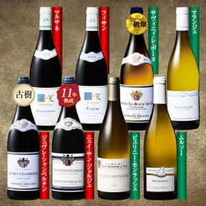 コート・ド・ニュイ赤&コート・ド・ボーヌ白村名アペラシオン飲み比べ8本セット