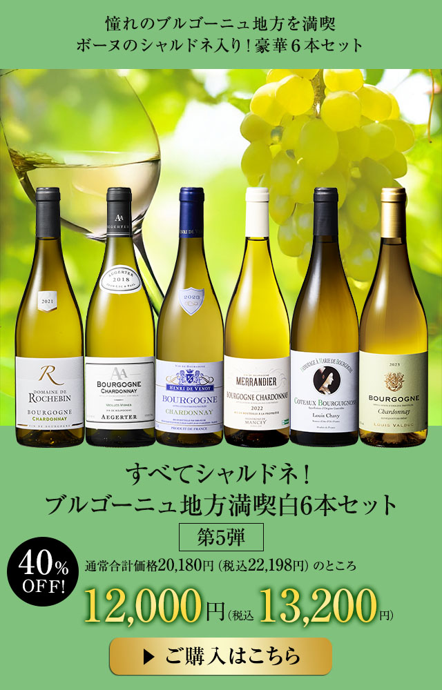 すべてシャルドネ！ブルゴーニュ地方満喫白6本セット第5弾