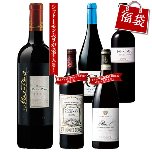 世界高級赤ワイン豪華５本福袋
