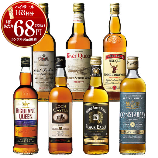 本場のスコッチウイスキー7本セット