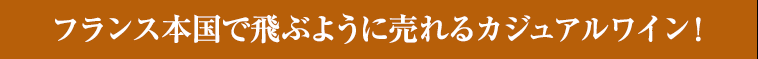 フランス本国で飛ぶように売れるカジュアルワイン！