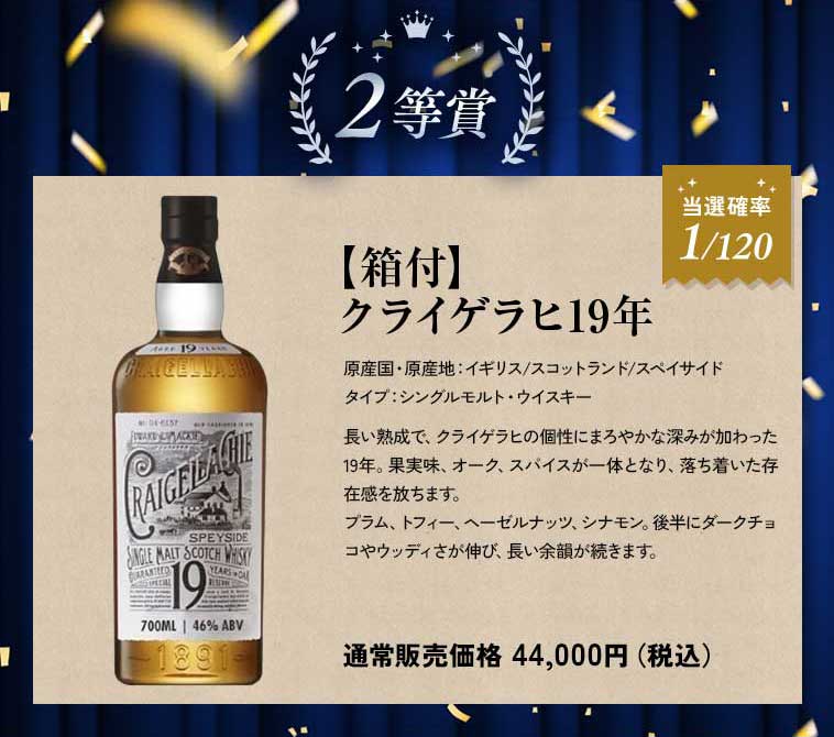 2等賞　【箱付】クライゲラヒ19年