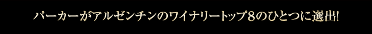 パーカーがアルゼンチンのワイナリートップ８のひとつに選出！
