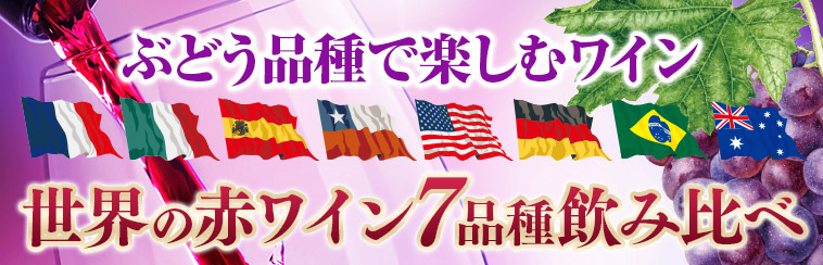 世界の赤ワイン7品種飲み比べ10本セット
