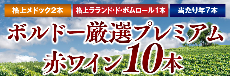 格上産地&当たり年多数！ボルドー厳選プレミアム赤ワイン１０本セット