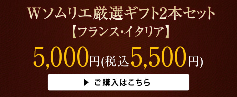 Ｗソムリエ厳選ギフト2本セット 【フランス・イタリア】