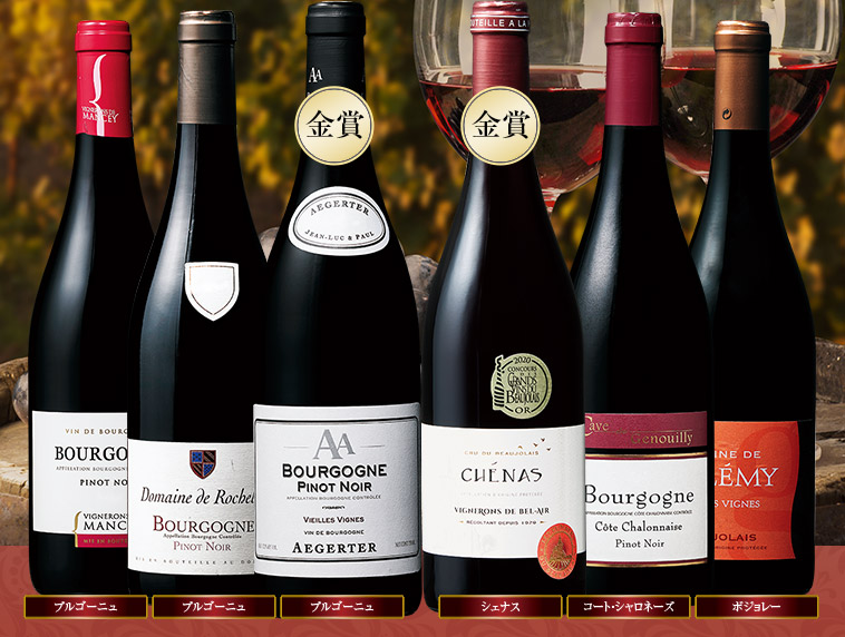 ブルゴーニュ地方満喫赤ワイン６本セット