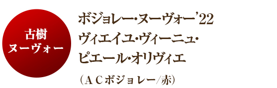ボジョレー・ヴィラージュ・ヌーヴォー・ ヴィエイユ・ヴィーニュ’22 ピエール・オリヴィエ