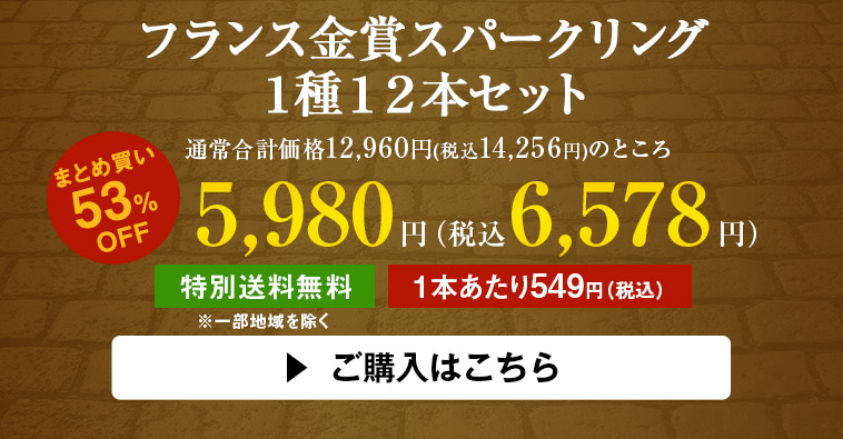 フランス金賞スパークリング１種１２本セット
