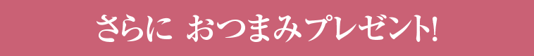 さらに おつまみプレゼント！