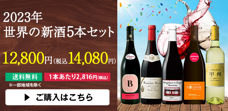 ボジョレー・ヌーヴォー＆ヴィラージュ・ヌーヴォー飲み比べ５種５本セット