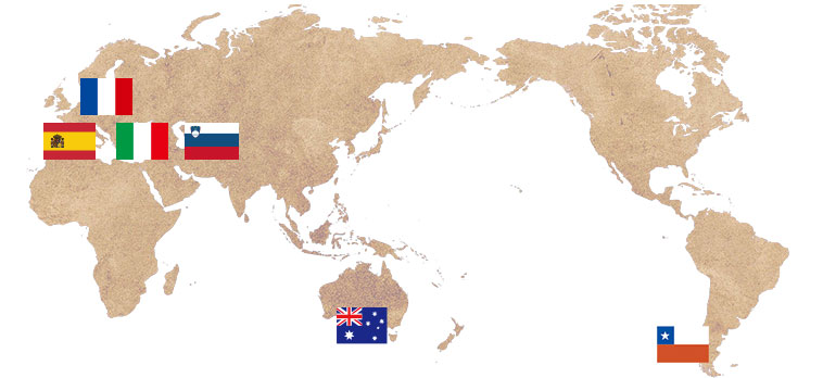 世界6ヵ国から味わいを楽しめます。