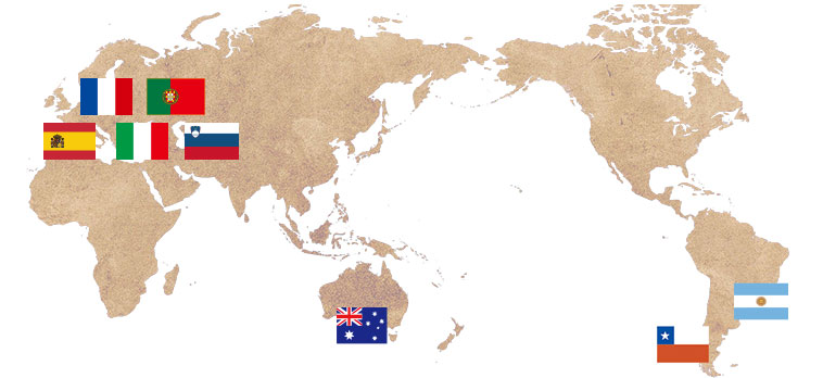 世界6ヵ国から味わいを楽しめます。