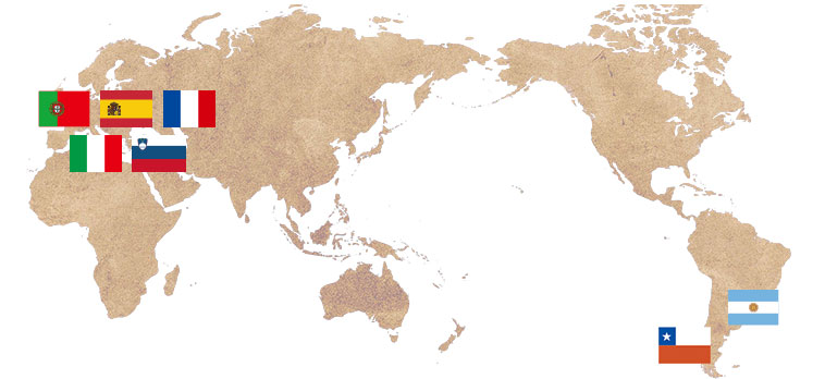 世界7ヵ国から味わいを楽しめます。