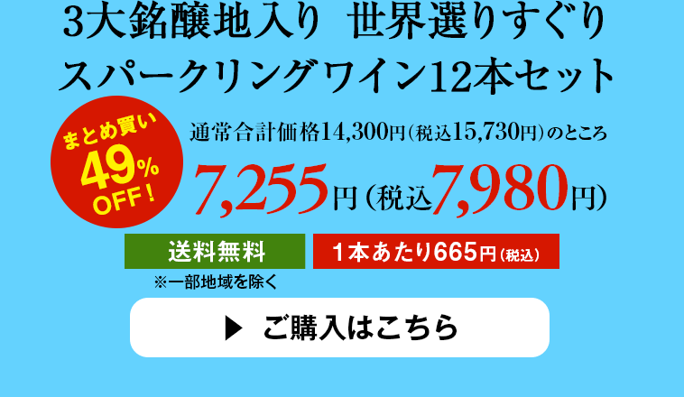 3大銘醸地入り世界選りすぐりスパークリングワイン12本セット