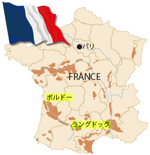 フランス各地の地図