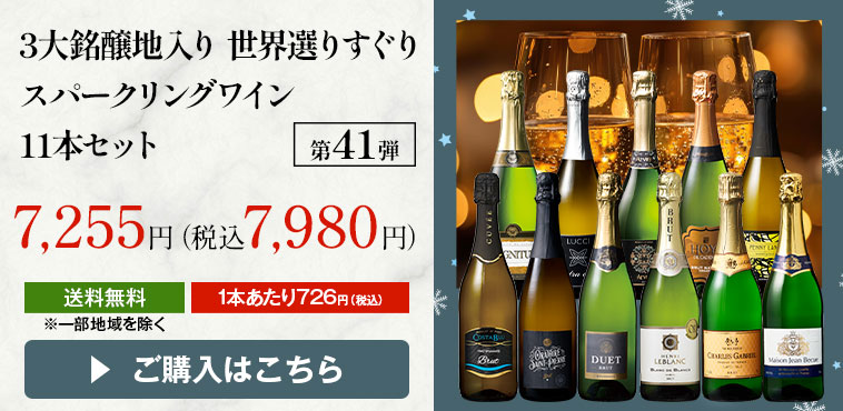 3大銘醸地入り 世界選りすぐりスパークリングワイン11本セット 第41弾