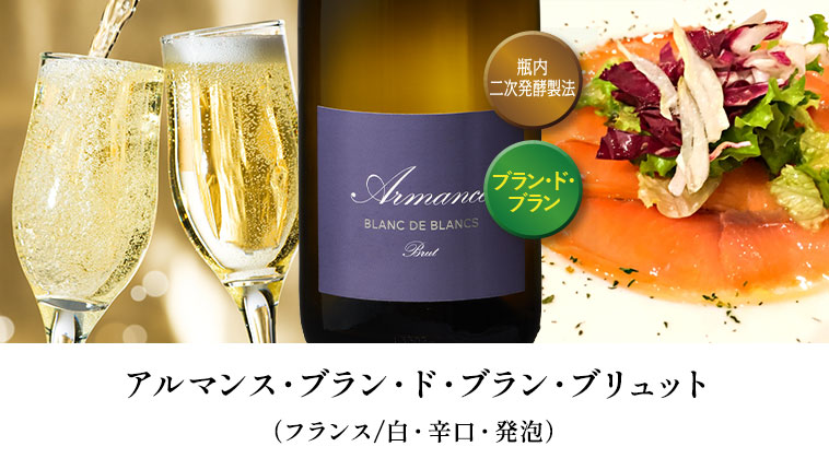 アルマンス・ブラン・ド・ブラン・ブリュット（フランス/白・辛口・発泡） 