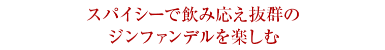 スパイシーで飲み応え抜群のジンファンデルを楽しむ