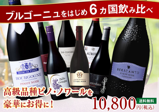 ブルゴーニュ＆金賞入り！世界のピノ・ノワール飲み比べ８本セット　第２３弾