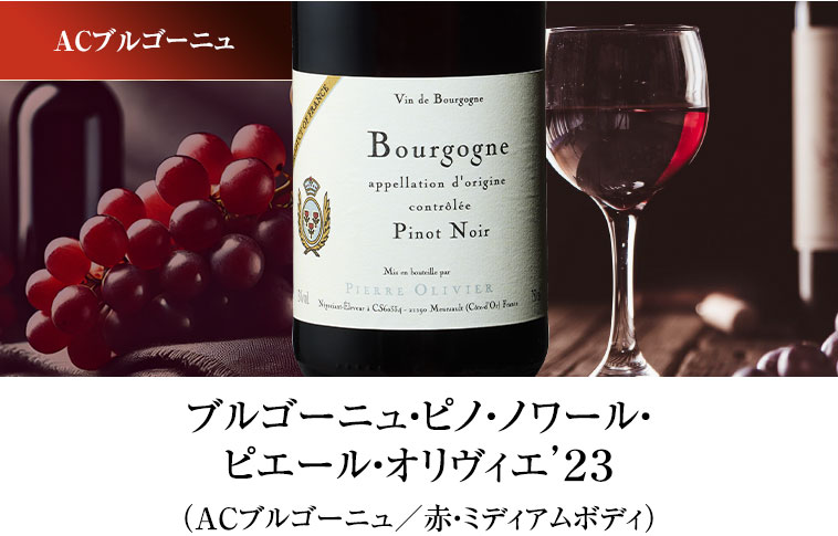 ブルゴーニュ・ピノ・ノワール・ ピエール・オリヴィエ’２３（ACブルゴーニュ／赤・ミディアムボディ）