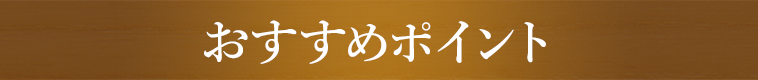 おすすめポイント