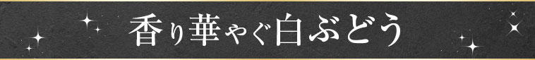 香り華やぐ白ぶどう