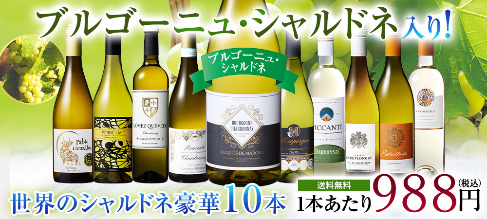 ブルゴーニュ・シャルドネ入り!世界のシャルドネ白10本セット 第19弾