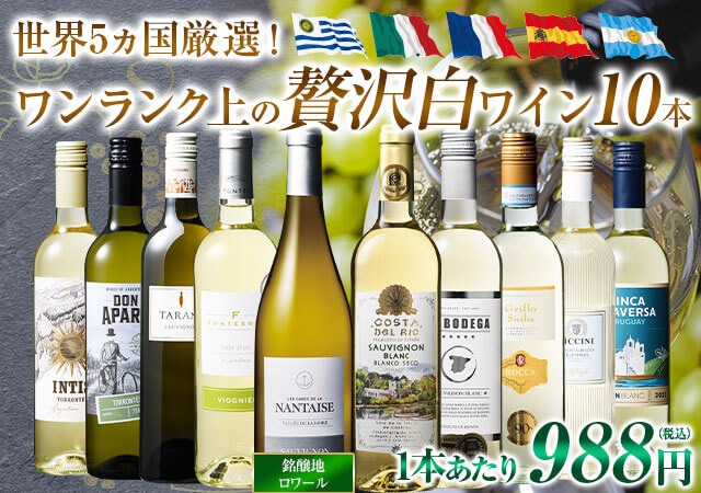 銘醸地ロワール入り！世界の特選白ワイン10本セット第2弾