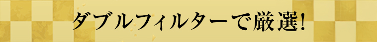 ダブルフィルターで厳選