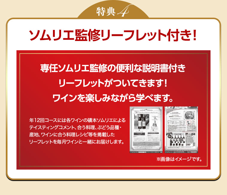 特典4 ソムリエ監修リーフレット付き！