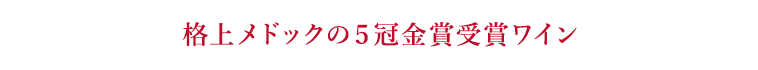 格上メドックの５冠金賞受賞ワイン