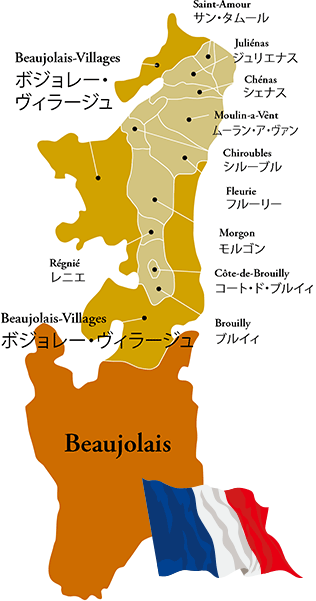 ボジョレー地図