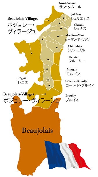 ボジョレー地図