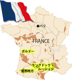 フランスの地図
