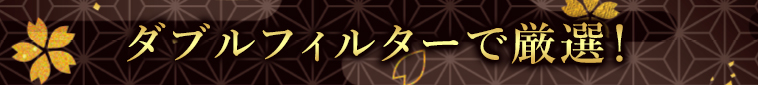 ダブルフィルターで厳選