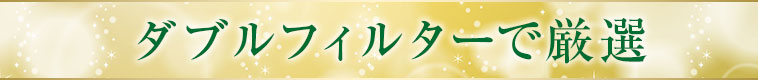 ダブルフィルターで厳選
