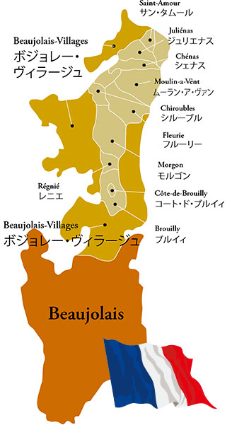 ボジョレー地図