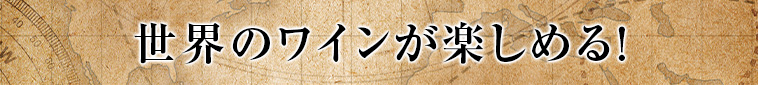 世界のワインが楽しめる！