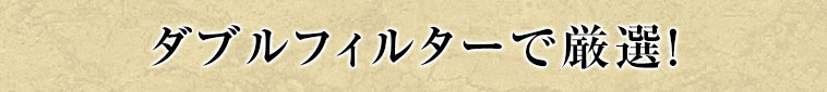 ダブルフィルターで厳選！
