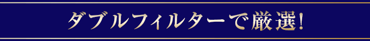 ダブルフィルターで厳選