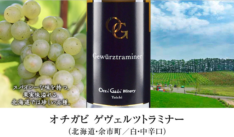 オチガビ ゲヴェルツトラミナー（北海道・余市町／白・中辛口）