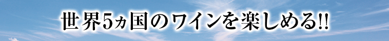 世界のワインが楽しめる！