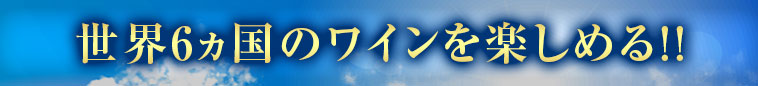 世界6ヵ国のワインを楽しめる!!