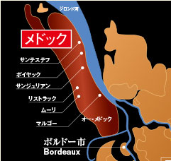 メドックの地図