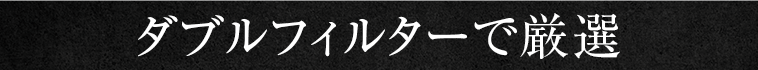 ダブルフィルターで厳選